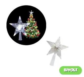 28003 Estrela Ponteira Bivolt (Branco 10 Leds)