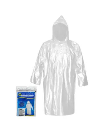 Capa De Chuva Transparente Pacote C/10 Pçs Lt-19071