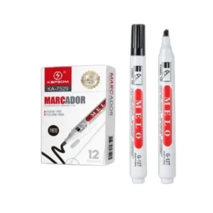 Caneta De Marcação Preto 12Pçs Ka-7529