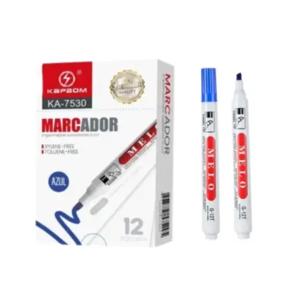 Caneta De Marcação Azul 12Pçs Ka-7530
