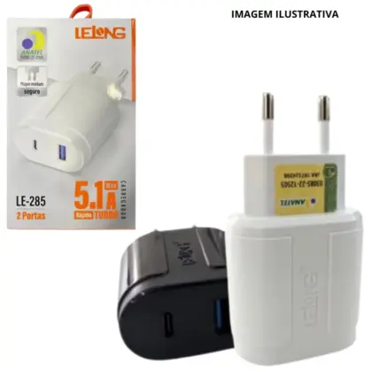 Fonte Usb E Usb C Lelong Le-285