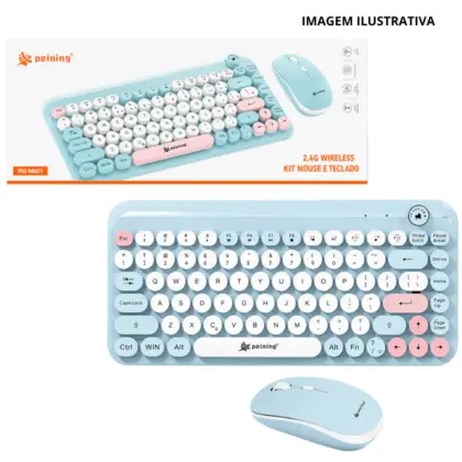 Kit Teclado E Mouse Sem Fio Pei-Mk01