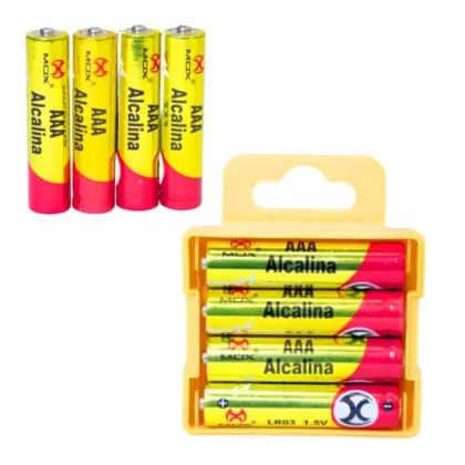 Kit 4 Pilhas Alcalinas Aaa Mo-Aaac4Alk Mox