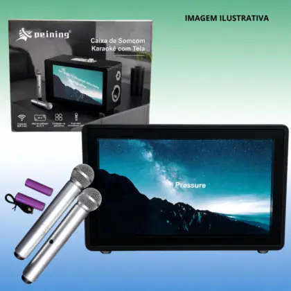 Caixa De Som Karaoke C/ Tela Peining Pei-Vks01