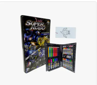 Maleta De Pintura 48 Pçs Super Robô Tk-Cr03