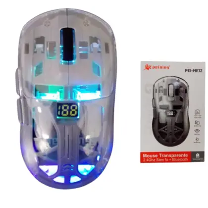Mouse Sem Fio+ Bt Recarregavel Pei-Me12