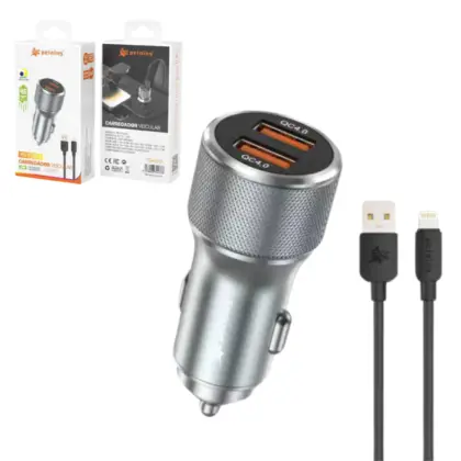 Carregador Veicular Turbo Usb/Ios 45W Pei-F120-2