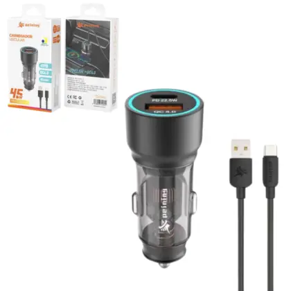 Carregador Veicular Usb/Tpc 45W Pei-Cc021-3