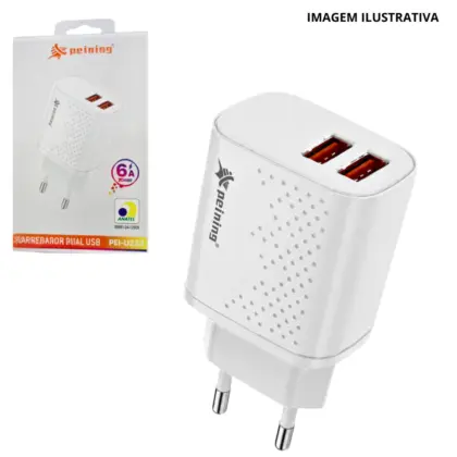 Fonte 2Usb 6A Turbo Pei-U233