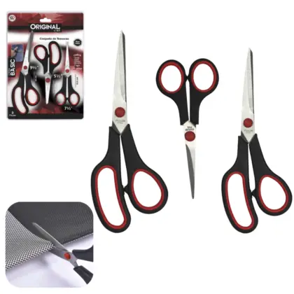 Kit C/3 Tesouras Aço Inox Sl0082D