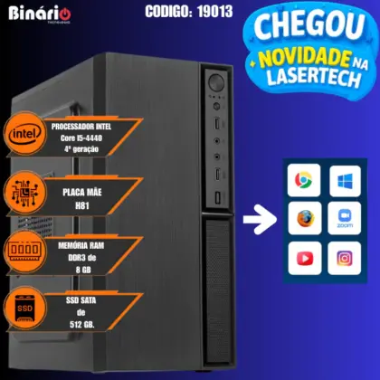 Cpu Computador I5-4 8Gb Ssd 512Gb C/Windows 10 Ativo 19013