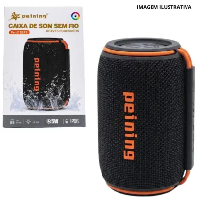 Caixa De Som Led Rgb 5W Pei-212Bts