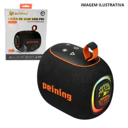 Caixa De Som 20W Luz Rgb Pei-S113