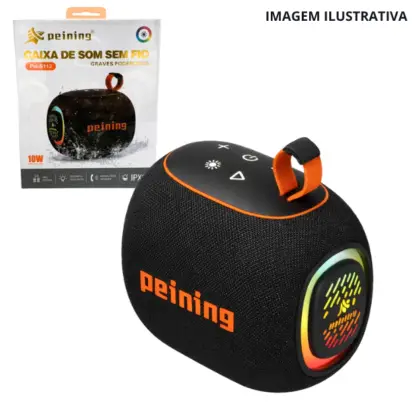 Caixa De Som 10W Luz Rgb Pei-S112