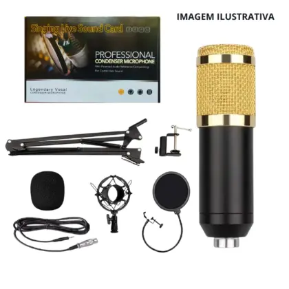Kit De Microfone Profissional Xc-Bm-800