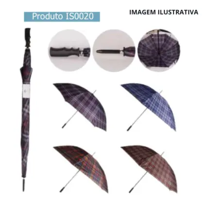 Is0020D Guarda Chuva Premium Estampado Automatico 8 Varetas