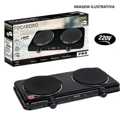 Fogareiro Eletrico 2 Bocas 2000W 220V Ar0544