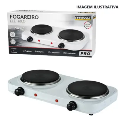 Fogareiro Eletrico 2 Bocas 2000W 127V Ar0545