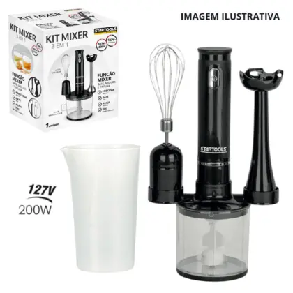Kit Mixer 3 Em 1 Profissional 200W 127V Ar0890