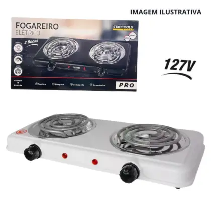 Fogareiro Eletrico 2 Bocas 2000W 110V Ar0540