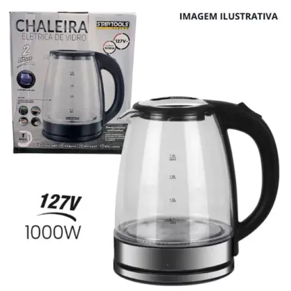 Chaleira Jarra Elétrica De Vidro 2L 1000W 127V Ar0924