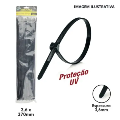 Abraçadeira De Nylon 3,6x370mm C/100 Ar0148 Sr0148