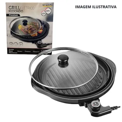 Grill Eletrico Redondo 1200W 127V Ar1001