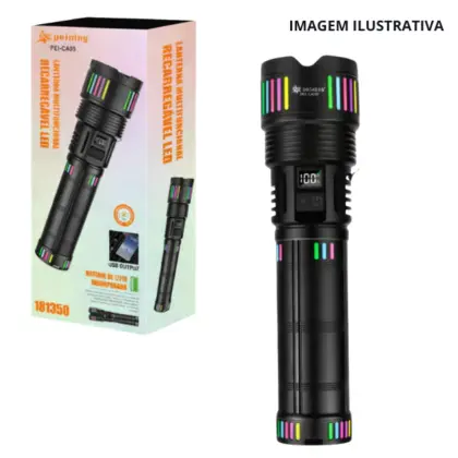 Lanterna Recarregavel Led Pei-Ca06 / Cb-G908-1
