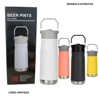 Garrafa Termica C/ Alça E Bico 650Ml Bm-P1431