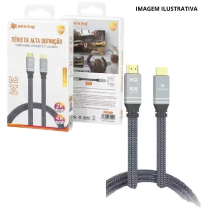 Cabo Hdmi 2M Malha Pei-HDJ01-2M