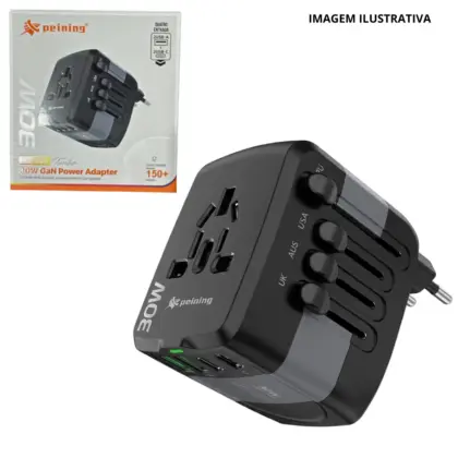 Adaptador Universal 30w Gan Power PEI-326