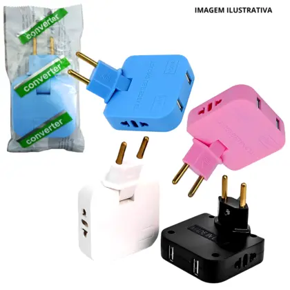 Benjamin Adaptador Tomada Articulado Com 2 Usb Zd-2301 Cb-075
