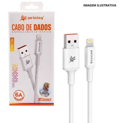 Cabo De Dados Turbo 1m 6a Usb/Ios PEI-J26-2