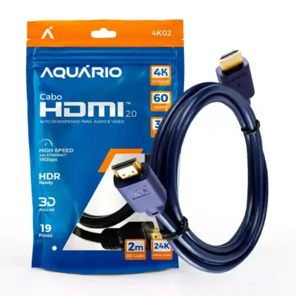 Cabo Hdmi 2M 4K02 Aquário