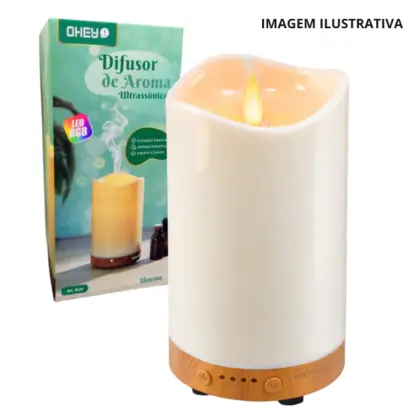 Difusor E Aromatizador Rgb Vela Dl-521