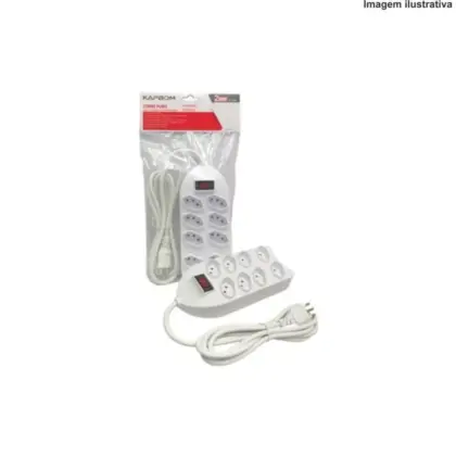 Filtro Eletrico 2mts C/8 Tomadas Sl7508 Kapbom
