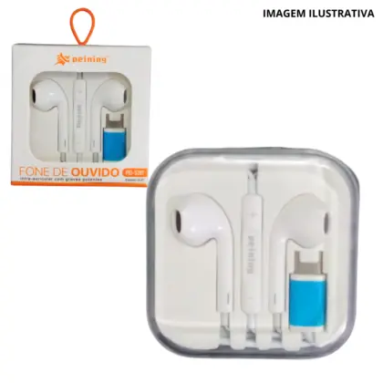 Fone De Ouvido Tipo C (Iphone 15 Sem Bluetooth) Peining Pei-Sz01