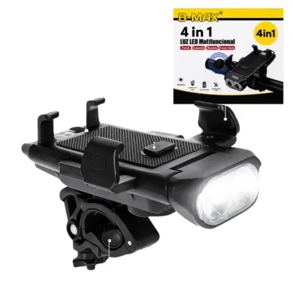 Suporte Celular para Bike 4x1 Power Bank, Lanterna e Buzina