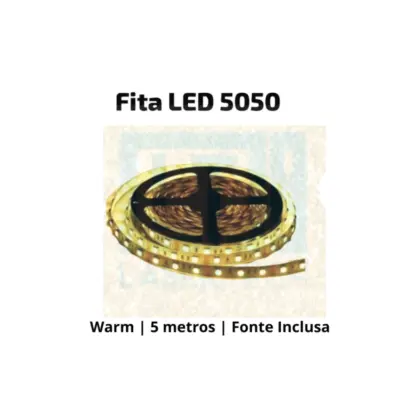 Fita Led 5050 Warm Sem Fonte Saquinho B50509