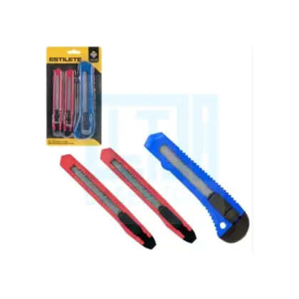 Kit De Estilete De Plastico C/ 3 Pçs Ar0633