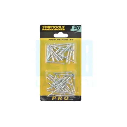 Jogo Rebites De Repuxo Em Metal Com 50 Peças Ar0297 Startools
