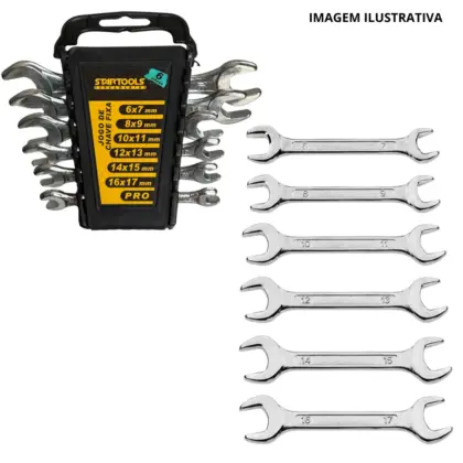 Jogo De Chave Fixa 6 Pçs Ar0726 Sr0726
