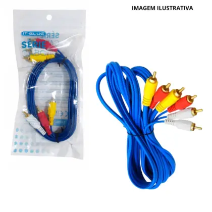 Cabo 3Rca+3Rca 1.5M Le-1013 It-Blue