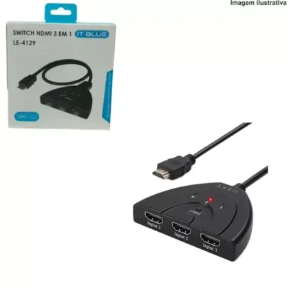 Switch Hdmi 3 Em 1 It-Blue Le-4129
