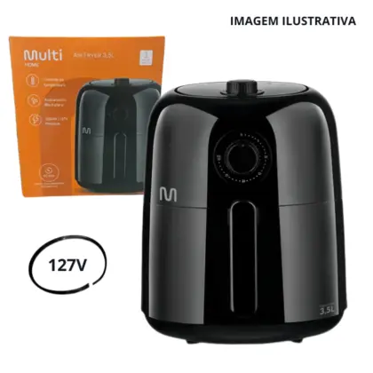 Air Fryer 3,5L Com 60Min De Timer 127V 1350W Multi Go-215