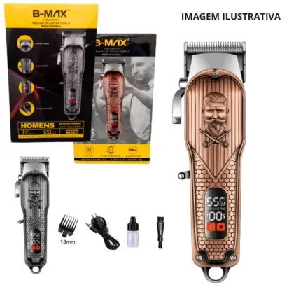 Maquina De Cortar Cabelo Profissional Bm-C033 B-Max
