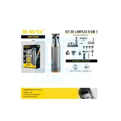 Kit De Limpeza 9X1 Profissional Bm-C035 B-Max