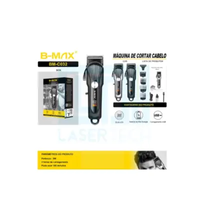 Maquina De Cortar Cabelo Profissional Bm-C032 B-Max