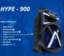 Caixa De Som Aquario Hype Bt Usb Fm Mini Sd Hp-900