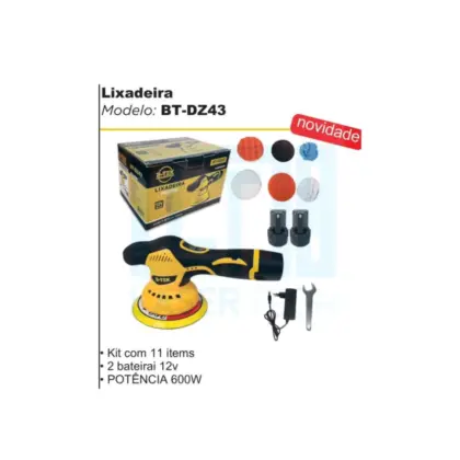 Lixadeira Politriz 2 Baterias Bt-Dz43 B-Max